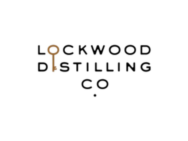 Lockwood Distilling Co Lockwood Distilling Co. logo with black text on a white background. The first O in Lockwood is replaced by a gold key symbol.